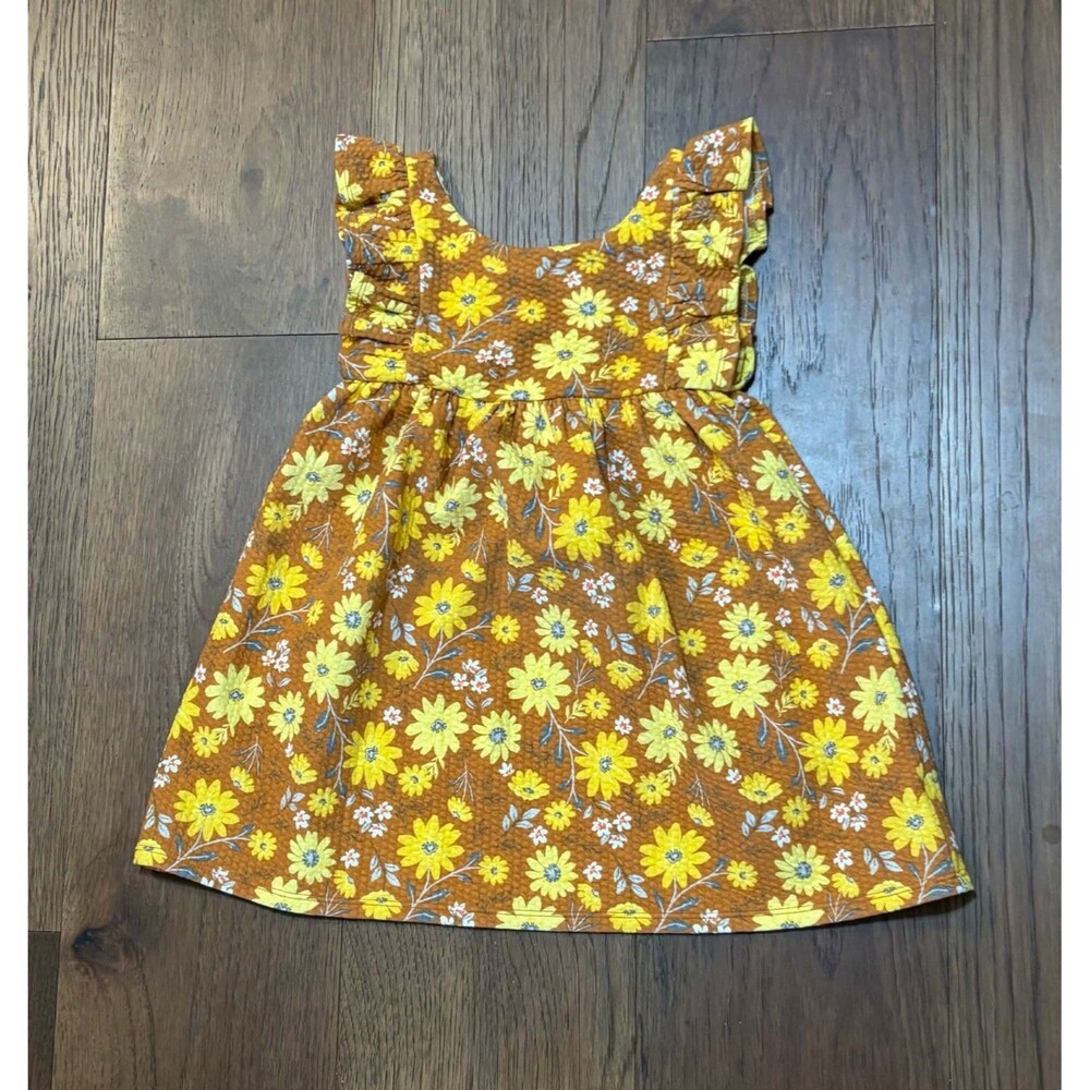 Haute Hippie Girls Sunflower Floral Sun Dress Youth Girls Size 3T